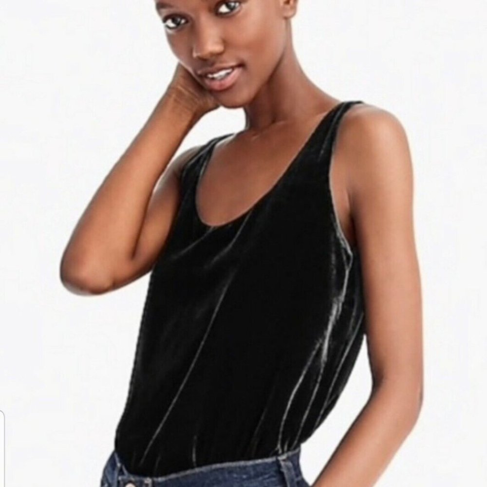 J Crew ~ Black Velvet Tank Top